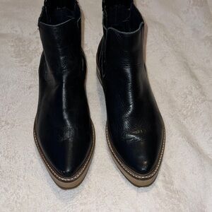 Black Leather Ankle Boots